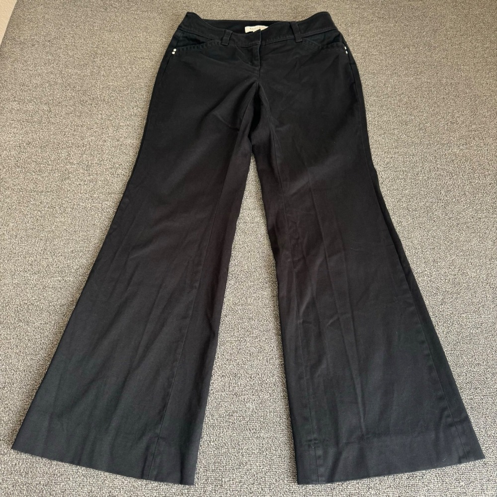White House Black Market Black Bootcut Trousers Size 0S Business Casual Office